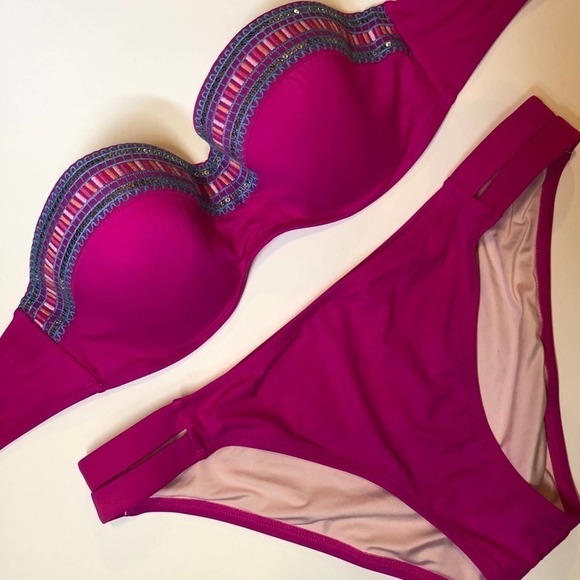 SHADE & SHORE Hot Pink Sequin Bikini - Picture 4 of 8